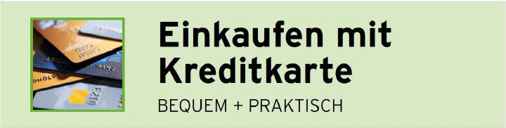 Einkaufen mit Kreditkarte